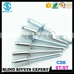 ISO 15980 STEEL RIVET BODY STEEL MANDREL CSK STEEL BLIND RIVETS thumbnail-2