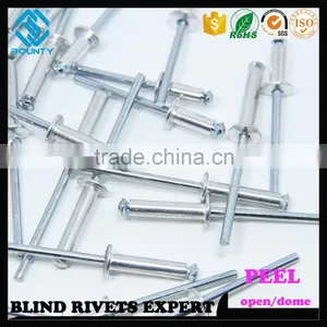 HOT SELLING OPEN END MANUFACTURER TRUSS HEAD ALUMINUM STEEL POP PEEL TYPE RIVETS thumbnail-3