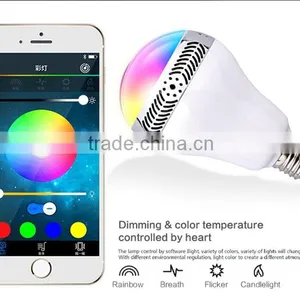 Bluetooth Colorful Smart LED Light Music Speaker thumbnail-5