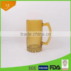 Hot Sale Large Capacity Glass Beer Mug With Handle High Quality Clear Glass Mug With Handle thumbnail-1