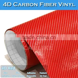 1.52x30m 4D High Glossy Stretchable Carbon Fiber Mitsubishi Car Sticker thumbnail-1