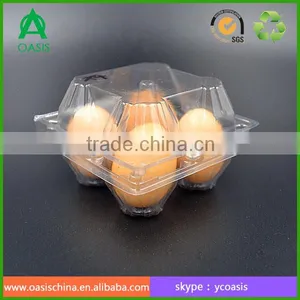 PVC 4 Hole Egg Box Disposable Plastic Egg Trays thumbnail-1