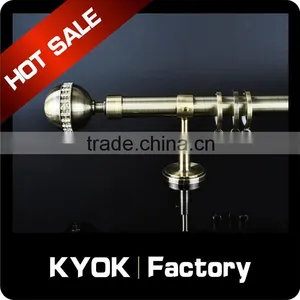 KYOK 2016 New Double Curtain Rods & Double Curtain Rods Accessories , Metal Curved Curtain Rods Wholesale thumbnail-5