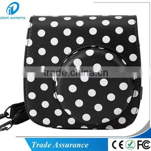 Dot PU Leather Fuji Mini Case Bag for Fujifilm Instax Mini8 With Shoulder Strap Camera Case thumbnail-1