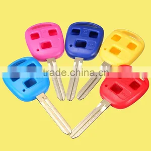 3 BTN Colorful Remote Car Key Cover for Toyota Corolla Prado Yaris Blue Red Pink Yellow thumbnail-1