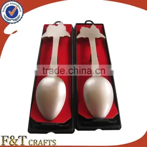 Zinc Alloy High Quality Pearl Nickel Souvenir Spoon for Your Desgin thumbnail-2