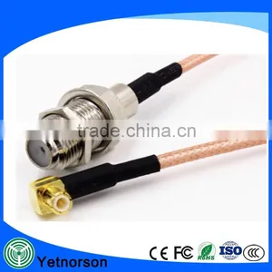 RF Coaxial Coax Cable F Female to MCX Male Right Angle RG316 6'' thumbnail-1