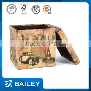 Portable Wooden Foot Rest Foldable Storage Bar Stool Chair Quality Choice thumbnail-2