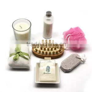 Bath Gift Set With Glass Cup Wax With Scents Candles thumbnail-2