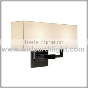 UL CUL Listed Rectangle Fabric Shade Bedroom Hotel Lamp With Fabric Shade In Black Finish W40228 thumbnail-1