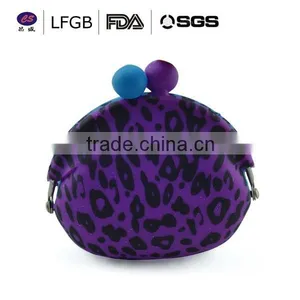 China Cheap Leopard Silicone Coin Purse / Wallet Manufacturer thumbnail-1
