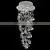 24" Double Spiral Modern Foyer Crystal Round Chandelier Mirror Stainless Steel Base 2 Lights 97009 thumbnail-1