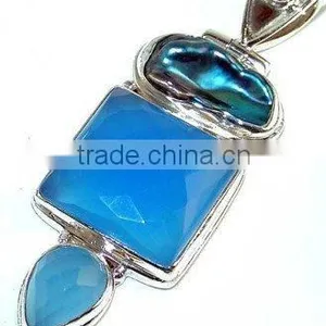 Big Lots Of!! Sterling Silver Pendant Semiprecious K5124 Bulk Rings Gemstone Pendants For Sale thumbnail-1