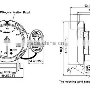 Racing 80MM Car Auto Gauge, Black Universal RPM Auto Meter For Car thumbnail-4