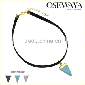 Fake Big Stone Pendant Design Fashion Osewaya Choker no Moq thumbnail-1
