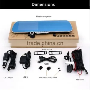Car Dvr Mirror Rear-View Camera With 5 Inch IPS Mirror Android GPS 1080P Dual Camera Car Video Recorder thumbnail-6