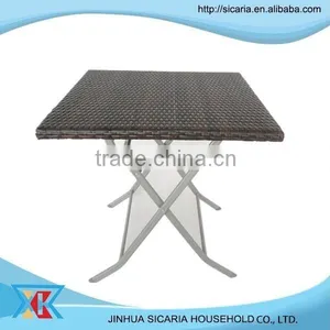 Outdoor Steel Frame With Rattan Top Table thumbnail-1