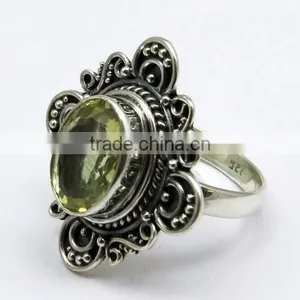 Paradise !! Lemon Topaz 925 Sterling Silver Ring, Indian Silver Jewellery Supplier, 925 Silver Jewellery thumbnail-3
