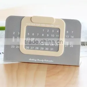 New Products on China Market Rectangle Paper-extracting Rolling Yearly Cardboard Calendar Stand/classic Desktop Calendar Stand thumbnail-1