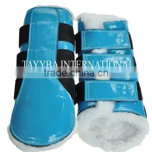PATENT HORSE BRUSHING BOOTS thumbnail-1