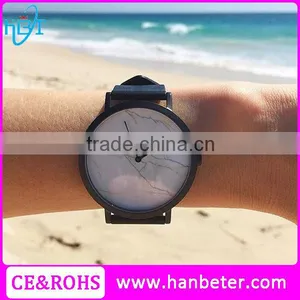 Hot Selling Simple Style Japan Quartz Movt Marble Face Watch Fashion Design Watch thumbnail-1