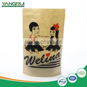 Kraft Paper Bag Food Grade Packaging Bag 2016 New Arrival Stand up Zip Lock Pouch Clear Laminated Bag With Window Quality Choice thumbnail-2