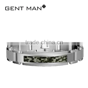 Latest Jewelry Design Camo Design Unique Stianless Steel Bracelet Watch thumbnail-2