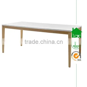 DT- 4073 4 Seater Modern White Wooden Dining Table thumbnail-1