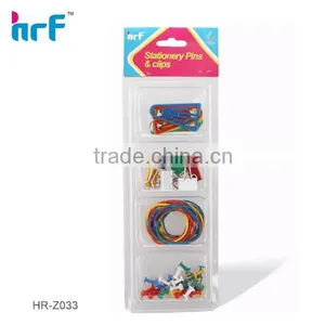 Colorful Stationery Clip Set With Mini Rubber Band thumbnail-1