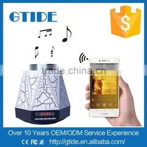 Fashion Light Color Changeable Colorful Plastic Material Wireless Music Bluetooth Speaker With Clock thumbnail-2