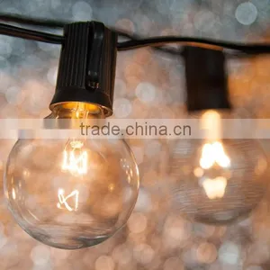 50 Socket Outdoor String Light Kit w/ G40 Globe Bulbs thumbnail-2