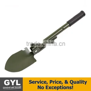 Survival Trowel Pickaxe Sapper Tool 5 in 1 Mini Folding Shovel With Saw Opener China Origin thumbnail-1