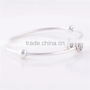 925 Sterling Silver Bangle Bracelet Cross DIY European Charm Beads Bangle CSZ002 thumbnail-4