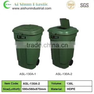 130 Liter Plastic Outdoor Mobile Trash Bin thumbnail-1