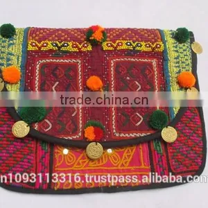 Latest 2015 INDIAN OLD VINTAGE ANTIQUE ETHNIC HANDMADE BANJARA TRIBAL BAG/TOTE BAG/CLUTCH BAG thumbnail-1