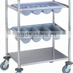 Hotel and Restaurant Stainless Steel Collecting Trolley Dish Collecting Cart thumbnail-2