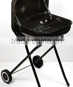 KEYO BBQ Grill 18 Inch Hamburger Grill Portable BBQ Grill Trolley thumbnail-1
