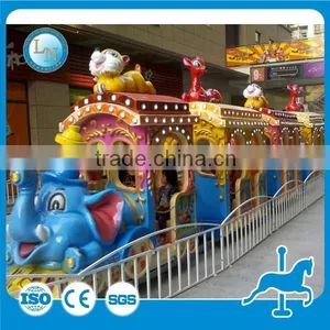 Hot Indoor Play Centre Equipment Electric Track Elephant Train For Sale thumbnail-1