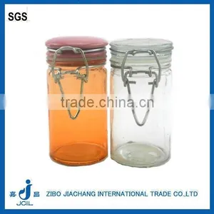 Octagon Glass Hermetically Sealed Jar With Lid thumbnail-2