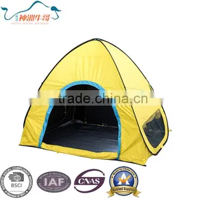 PE Nylon With Black Coated Family Outdoor Hiking Camping Tent thumbnail-1