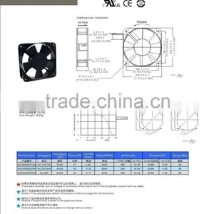 RUNDA AC Cooling Fan for Industry Use or Home 200*200*60mm thumbnail-2
