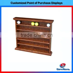 Hot Sale Floor Standing Wooden Golf Ball Display Rack thumbnail-1