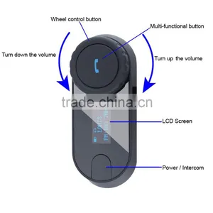 1000m Motorcycle Bluetooth Headset thumbnail-4