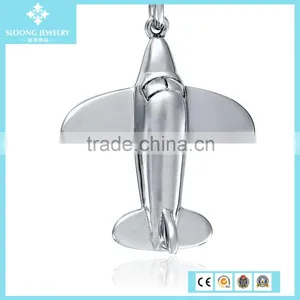 Wholesale Silver Jewellery Airplane Charm in Sterling Silver Popular Silver Jewelry thumbnail-2