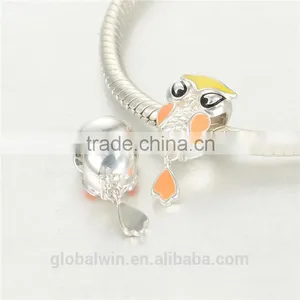 Owl Wholesale Engravable Charms European Charm Bracelet Necklace 100% Real 925 Sterling Silver S208 Aaa Cubic Zirconia thumbnail-4