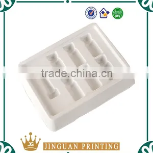 White Flocking PVC Plastic Cosmetic Tray thumbnail-1