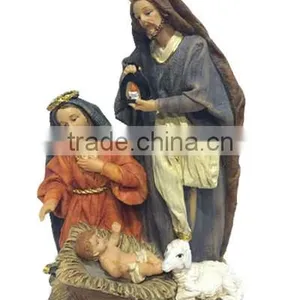 Resin Religion Holy Family Nativity With Baby Polyresin Nativity Figurines thumbnail-1