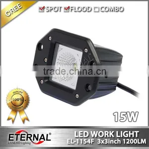 3x3in Cube Pod 15W Flush Mount Pillar 4x4 Jeep Off-road Motorsports Truck Trailer Vehicles High Power LED Work Light Fog Lamp thumbnail-2