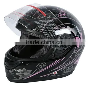 Motorcycle Pink Black Butterfly Motorcycle Full Face Helmet Street Bike Scooter DOT S M L thumbnail-1