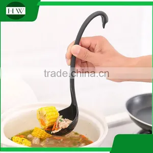 Kitchen Accessories Creative Multipurpose Plastic Tableware Cooking Long Handle Swan Soup Spoon Ladle Stand With Tray thumbnail-2